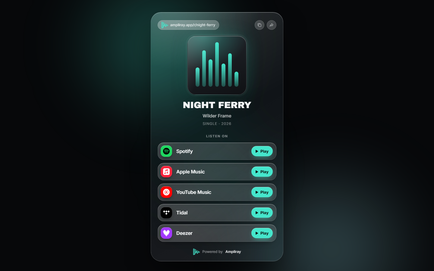 La página de smart link que ven tus oyentes